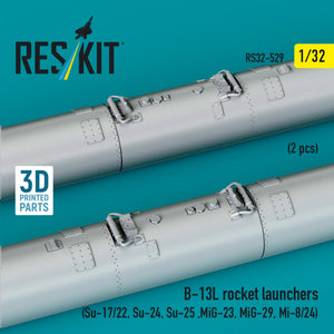 RESKIT RS32-0529 B-13L rocket launchers (2 pcs) (3D Printed) 1/32 – zdjęcie 3