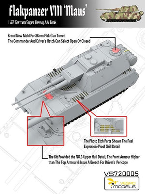 Vespid Models VS720005 Flakpanzer VIII MAUS 1/72 – Bild 3