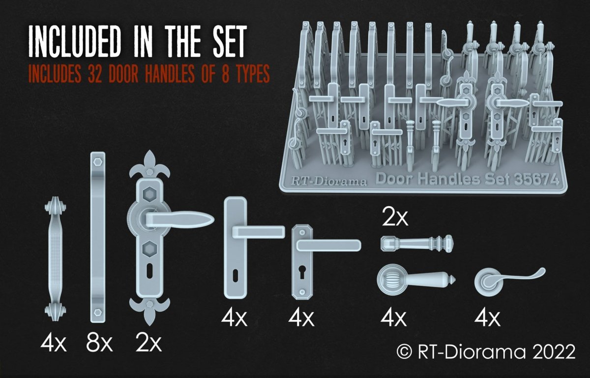 RT-Diorama 35674 Door Handles Set 1/35 – zdjęcie 2