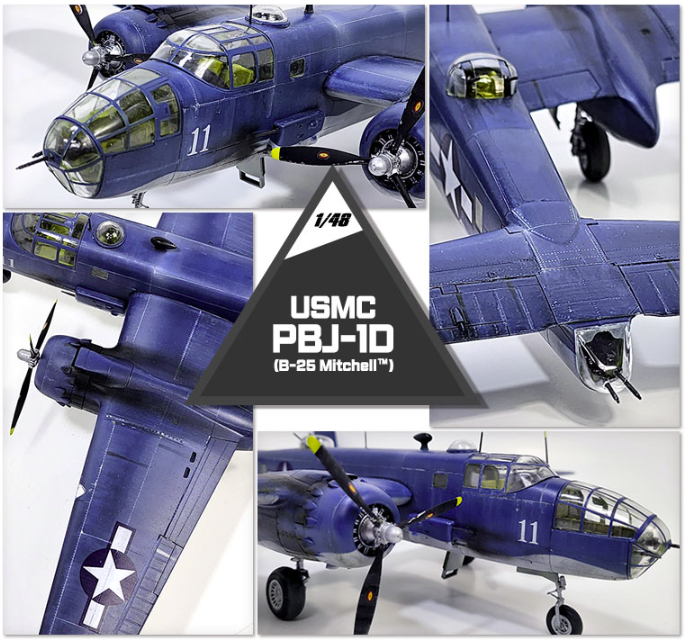 Academy 12334 USMC PBJ-1D B-25 Mitchell 1/48 – zdjęcie 3