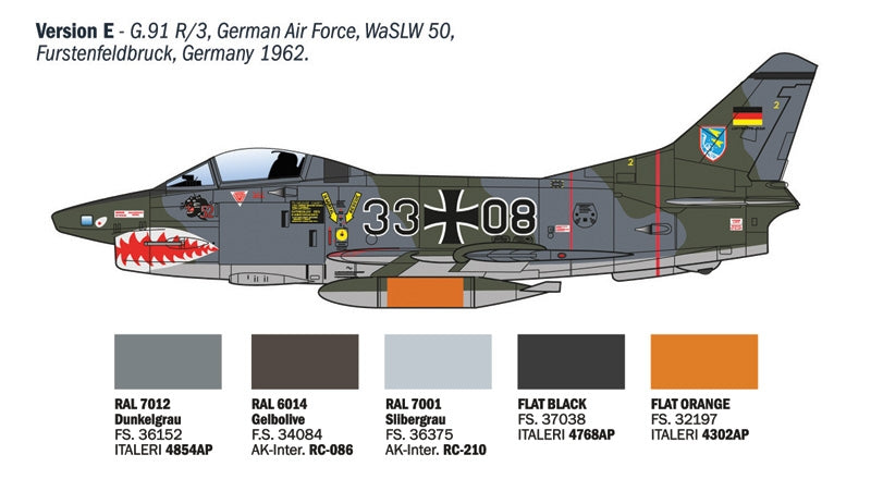 Italeri 92645 FIAT G.91 R 1/48 – zdjęcie 10