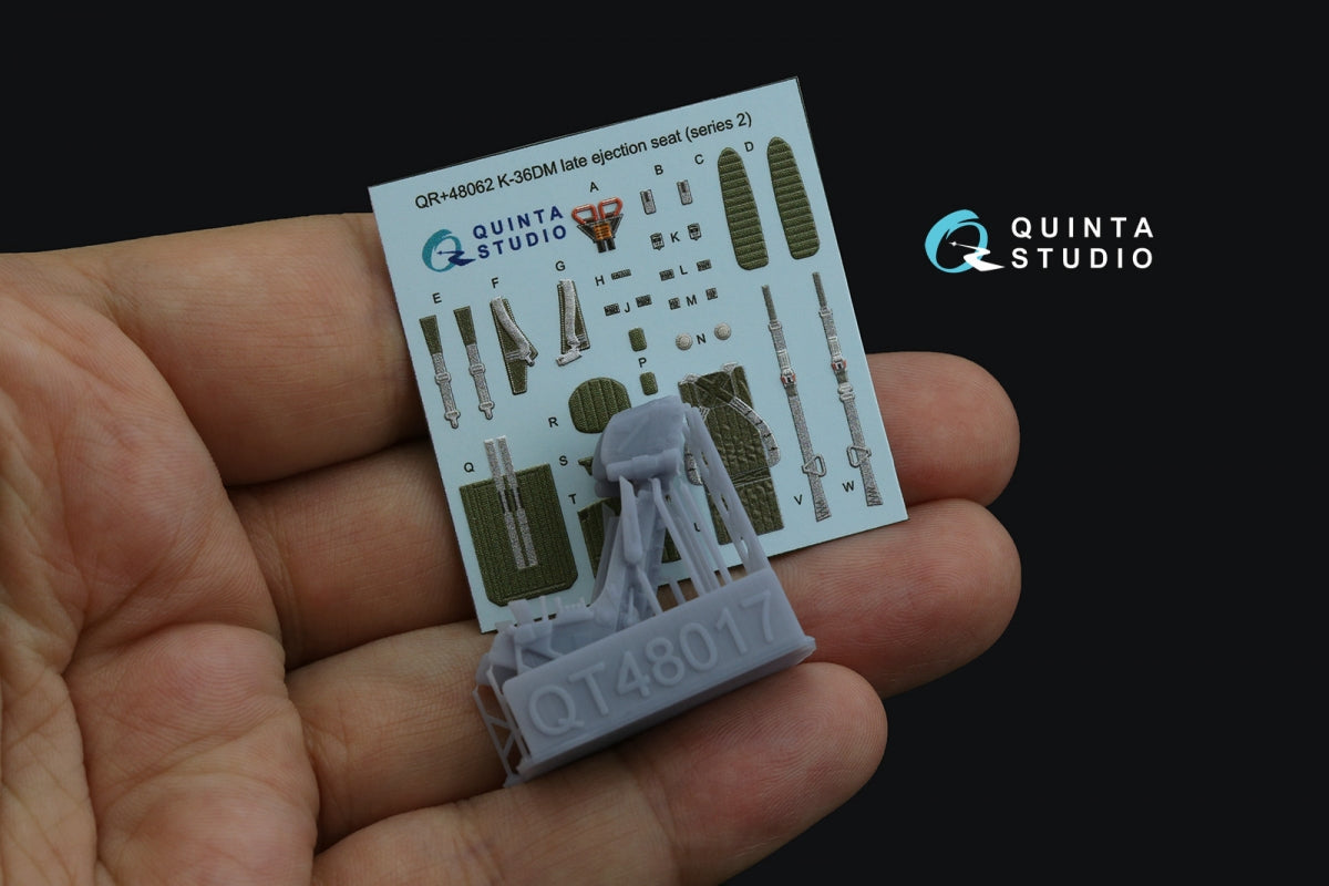 Quinta Studio QR+48062 K-36DM Series2 (late) ejection seat (for MiG-29, MiG-31, Su-27, Su-33, Su-34 aircraft since 2008) (All kits) 1/48 – zdjęcie 2