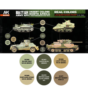 AK Interactive RCS127 British Army AFV Desert Colors. North Africa and Mediterranean 1940-1943 6x17ml – image 2
