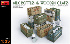 Miniart 35573 MILK BOTTLES &amp;amp; WOODEN CRATES 1/35