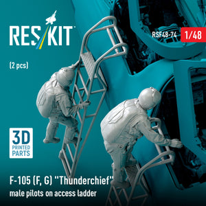 RESKIT RSF48-0074 F-105 (F, G) &amp;quot;Thunderchief&amp;quot; male pilots on access ladder (2 pcs) (3D Printed) 1/48 – zdjęcie 3