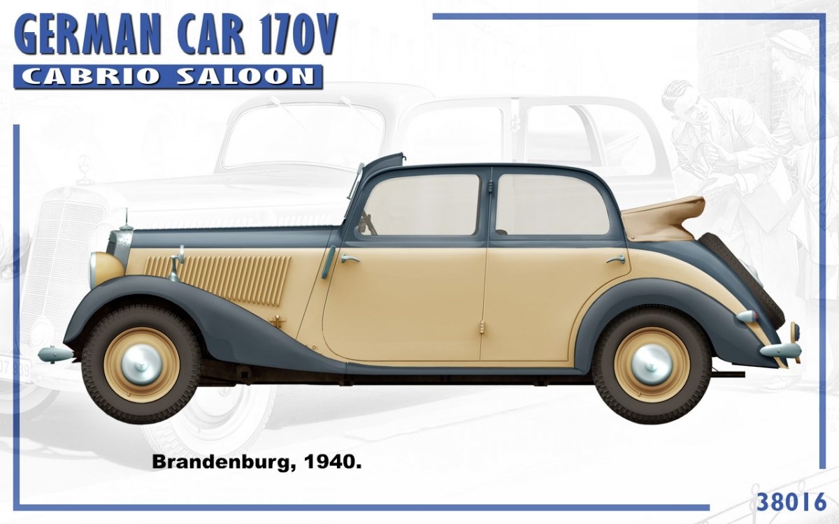 MiniArt 38016 GERMAN CAR 170V CABRIO SALOON 1/35 – zdjęcie 5
