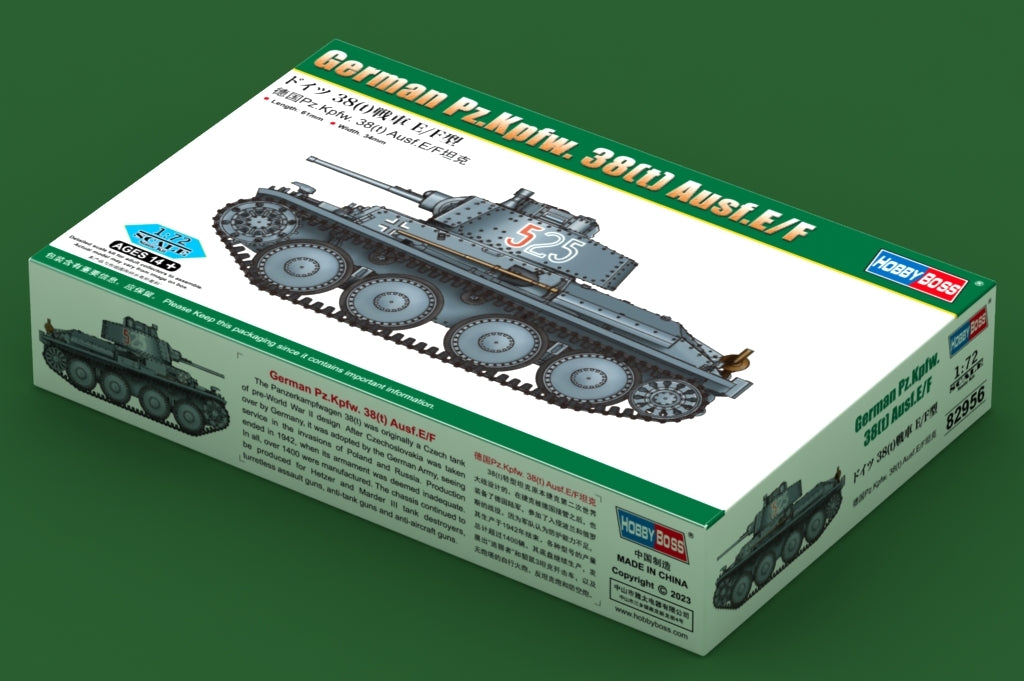 Hobby Boss 82956 German Pz.Kpfw. 38(t) Ausf.E/F 1/72 – image 2