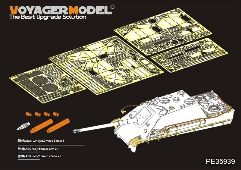 Kit de mise à niveau de base Voyager Model PE35939 Jagdpanther G1 de la Seconde Guerre mondiale pour TAKOM 2106 au 1/35