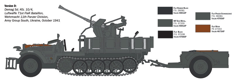 Italeri 6395 SD.KFZ.10/4 with FLAK 30 and crew 1/35 – image 3