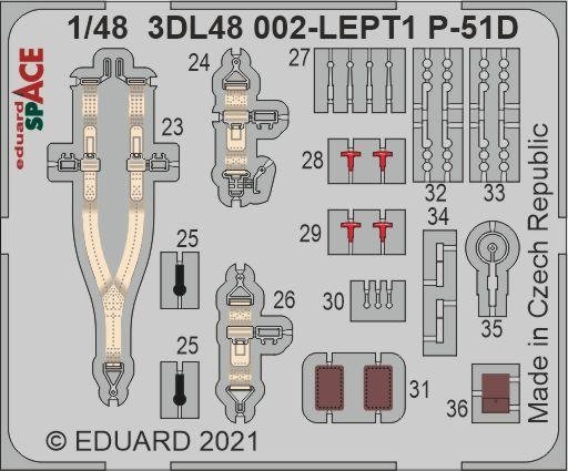Eduard 3DL48002 P-51D-5 SPACE 1/48 – zdjęcie 2