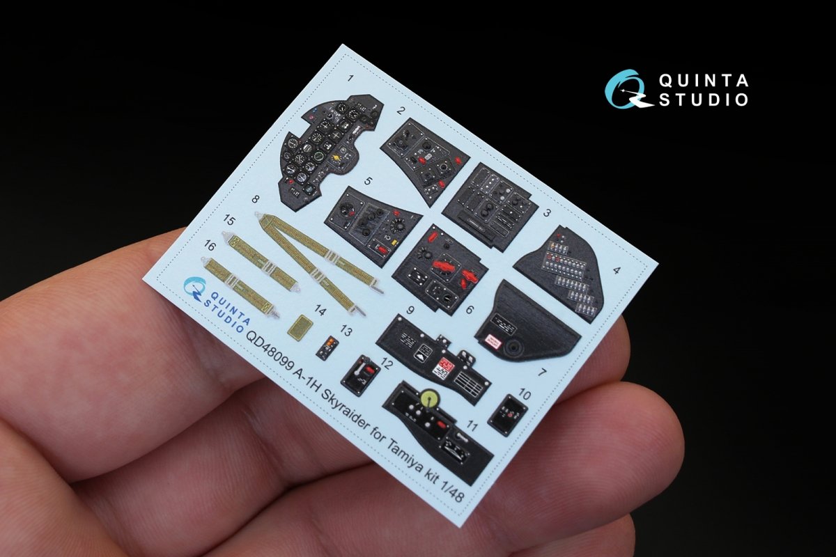 Quinta Studio QD48099 A-1H 3D-Printed &amp;amp; coloured Interior on decal paper (for Tamiya kit) 1/48 – zdjęcie 3