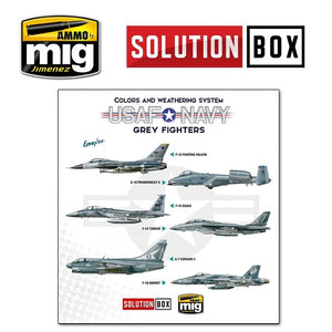 AMMO of Mig Jimenez 7709 USAF NAVY GREY FIGHTERS SOLUTION BOX – zdjęcie 3
