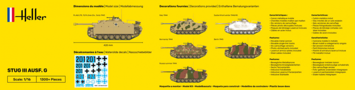 Heller 30320 STUG III AUSF. G 1/16 – zdjęcie 2