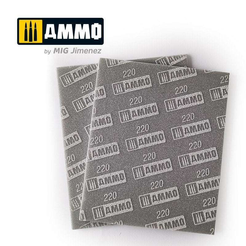 Ammo of Mig 8557 Sanding Sponge Sheet 220 abrasive sponge