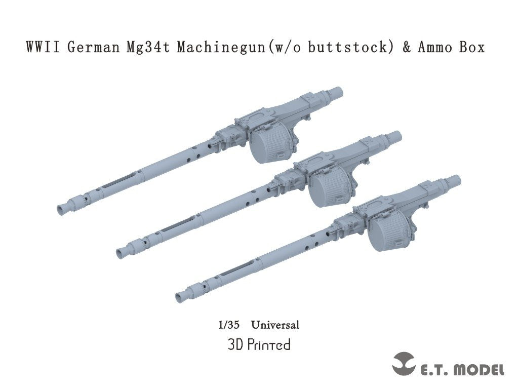 ET Model P35-216 WWII German Mg34t Machinegun (w/o buttstock) ( 3D Print ) 1/35