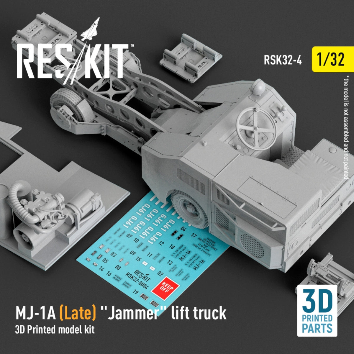 RESKIT RSK32-0004 MJ-1A (Late) "Jammer" lift truck (3D Printed model kit) 1/32
