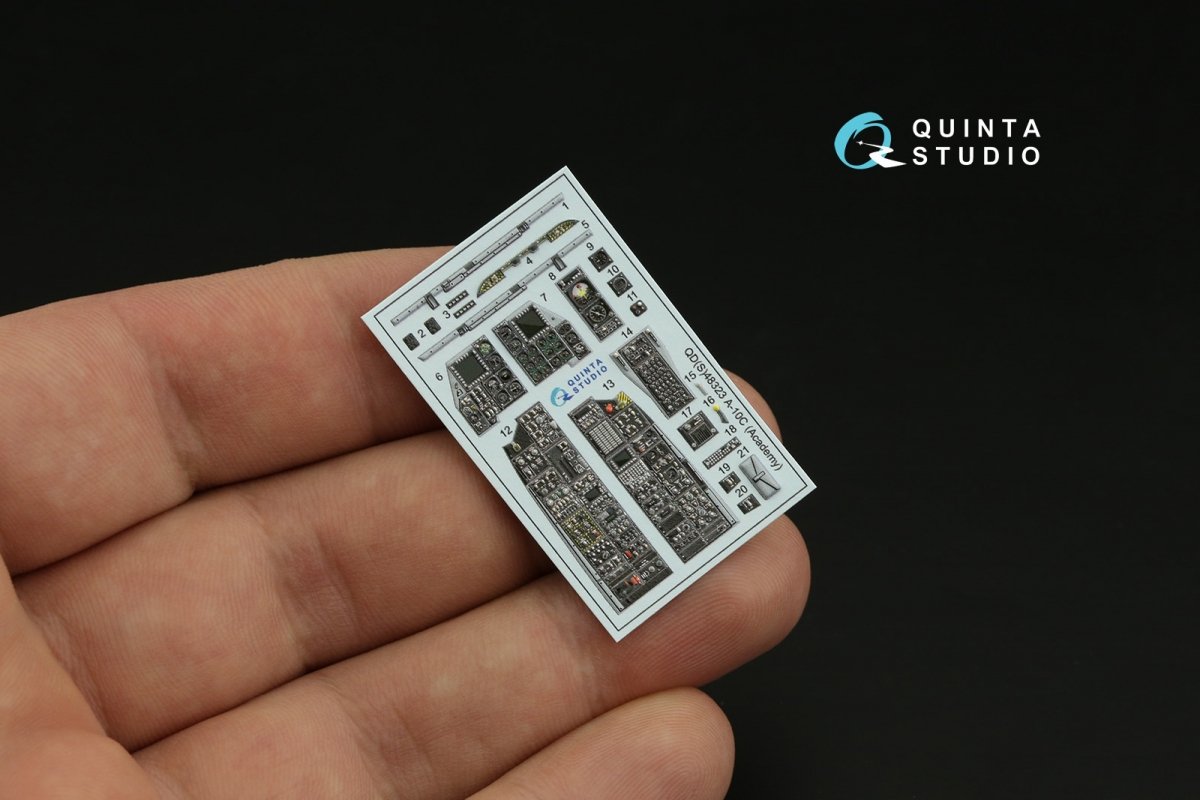 Quinta Studio QDS-48323 A-10C 3D-Printed &amp;amp; coloured Interior on decal paper (Academy) (Small version) 1/48 – zdjęcie 3
