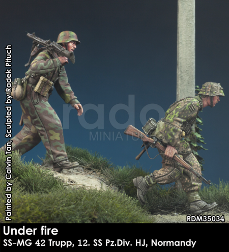 RADO Miniatures RDM35034 Under fire. W-SS MG 42 team, 12. SS-Pz.Div. HJ, Normandy 1944 1/35 – image 4