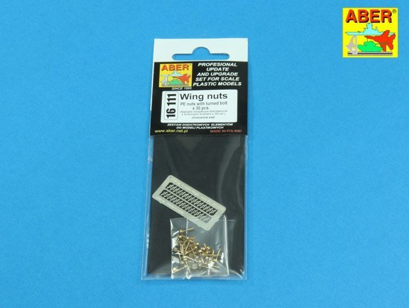Aber 16111 Wing nuts PE nuts with turned bolt x 30 pcs. 1/16 – zdjęcie 9