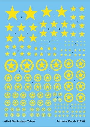 Techmod 72810 - Allied Star Insignia Yellow 1/72
