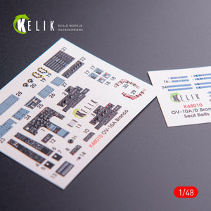 KELIK K48010 OV-10A BRONCO INTERIOR 3D DECALS FOR ICM KIT 1/48 – zdjęcie 3