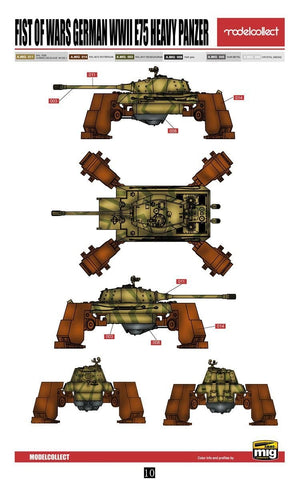 Modelcollect UA72107 Fist of War German WWII E75 heavy panzer 1/72 – immagine 4