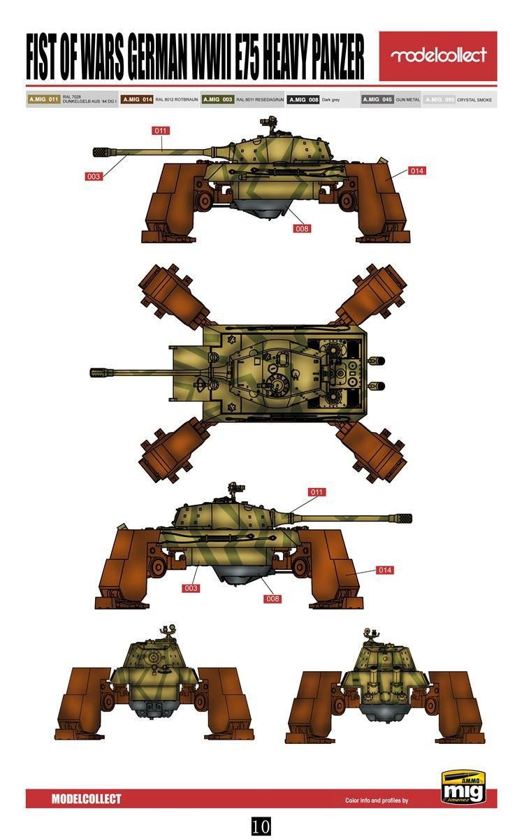 Modelcollect UA72107 Fist of War German WWII E75 heavy panzer 1/72 – immagine 4