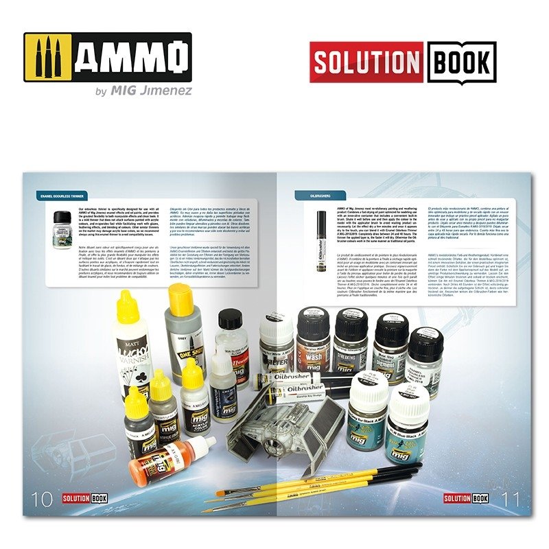 AMMO of Mig Jimenez 6520 SOLUTION BOOK. HOW TO PAINT IMPERIAL GALACTIC FIGHTERS (Multilingual) – zdjęcie 2