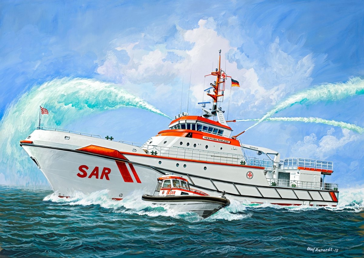Revell 05198 Search &amp;amp; Rescue Vessel HERMANN MARWEDE Platinum Edition 1/72 – image 2