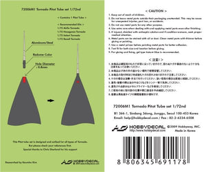 HobbyDecal MT72006V1 Tornado Pitot tube set 1/72 – zdjęcie 2