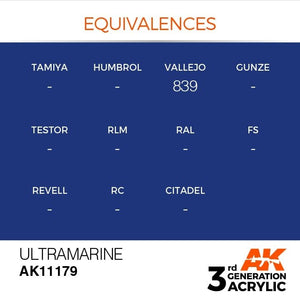 AK Interactive AK11179 ULTRAMARINE – STANDARD 17ml – immagine 3