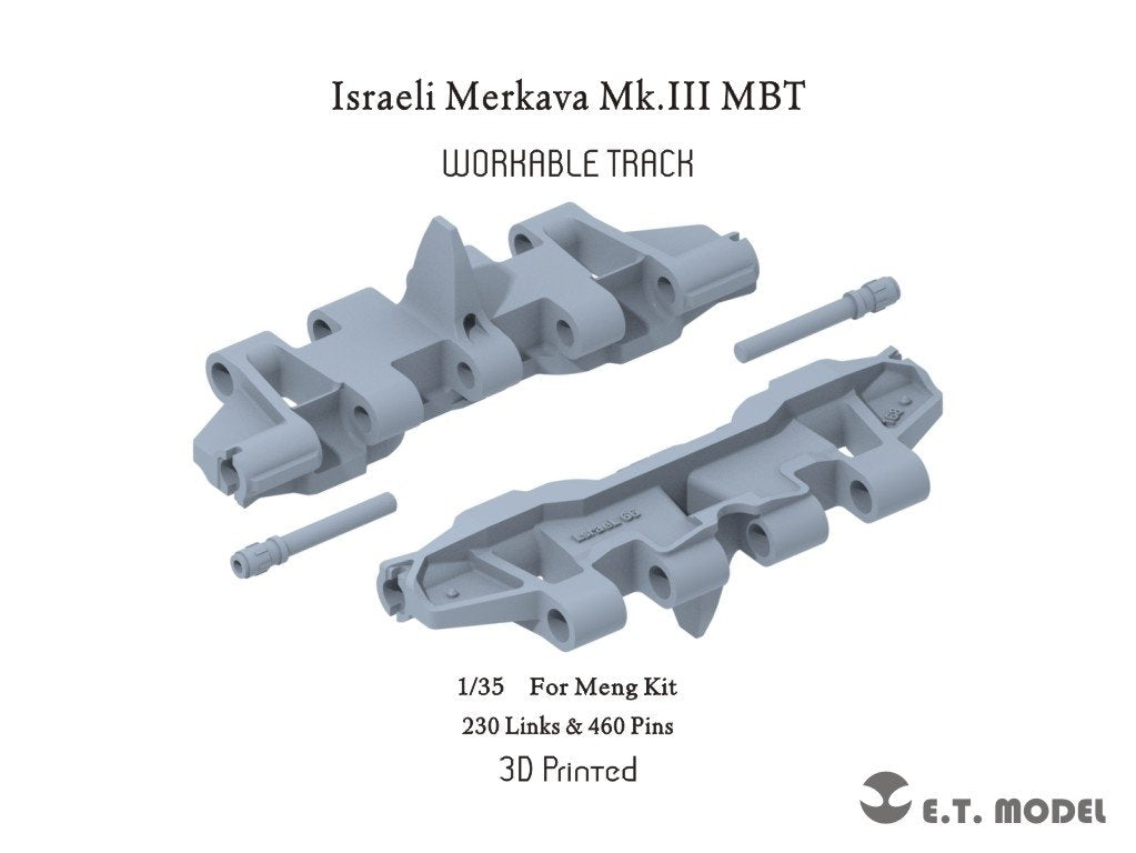 E.T. Model P35-055 Israeli Merkava Mk.III MBT Workable Track ( 3D Printed ) 1/35