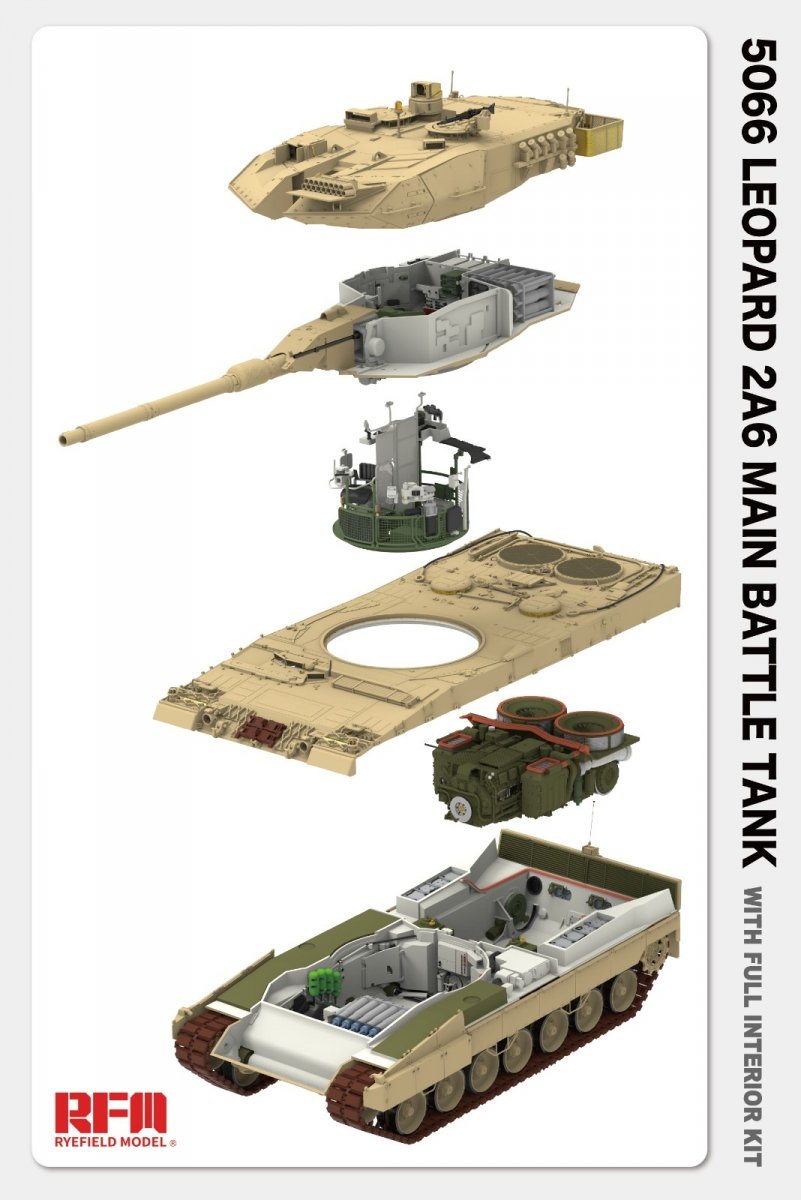 Rye Field Model 5066 Leopard 2 A6 - FULL INITERIOR 1/35 – zdjęcie 6