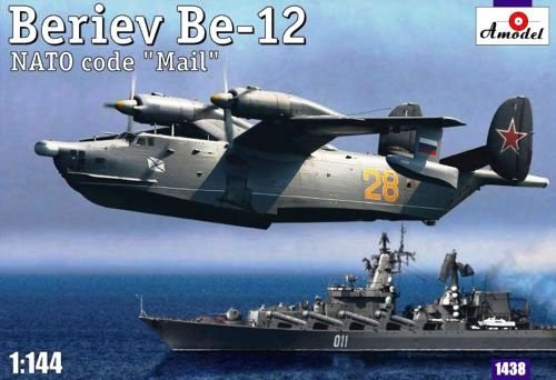 A-Model 01438 Beriev Be-12 &amp;#39;Mail&amp;#39; Russian Anti-Submarines Amphibious Aircraft 1/144