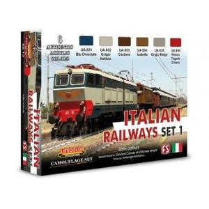 Lifecolor XS13 Acrylic color Set Italian Railways Set 1 6x22ml