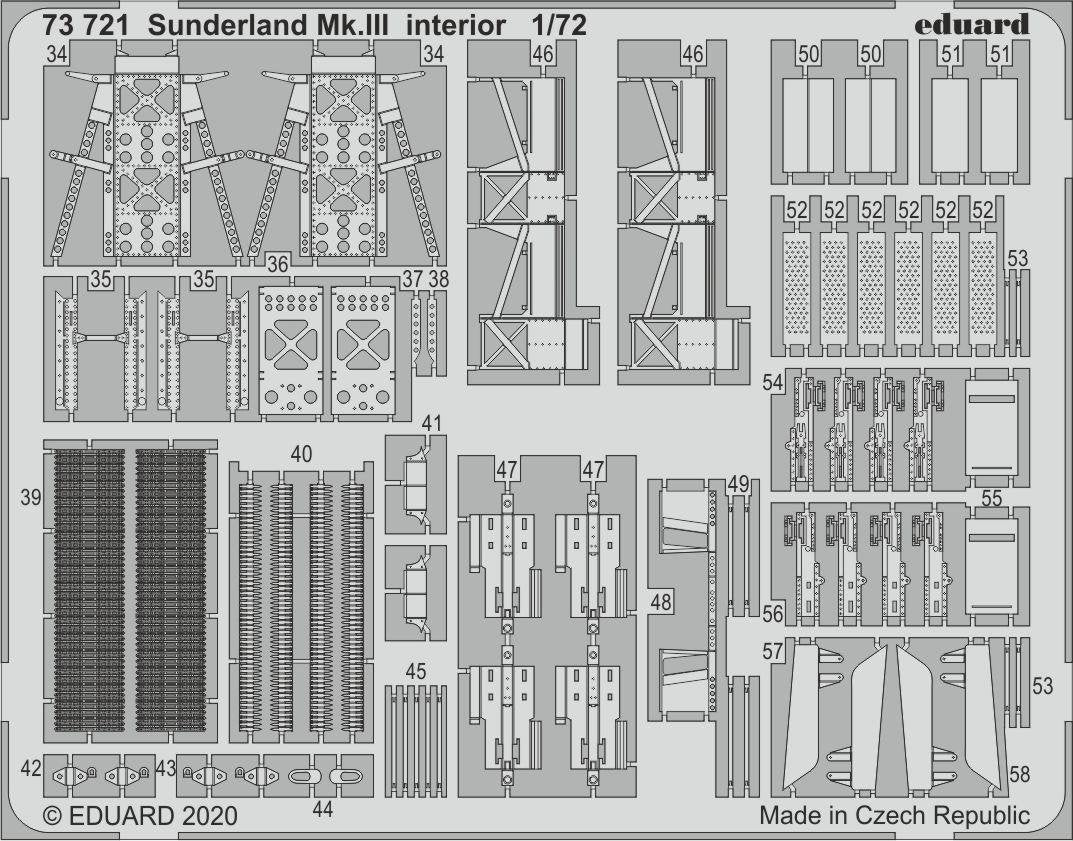 Eduard 73721 Sunderland Mk. III interior 1/72 SPECIAL HOBBY – zdjęcie 2
