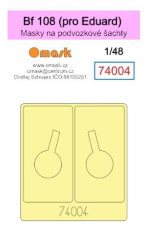 Omask 74004 Bf 108 wheelbay yellow masking tape (for Eduard) 1/48