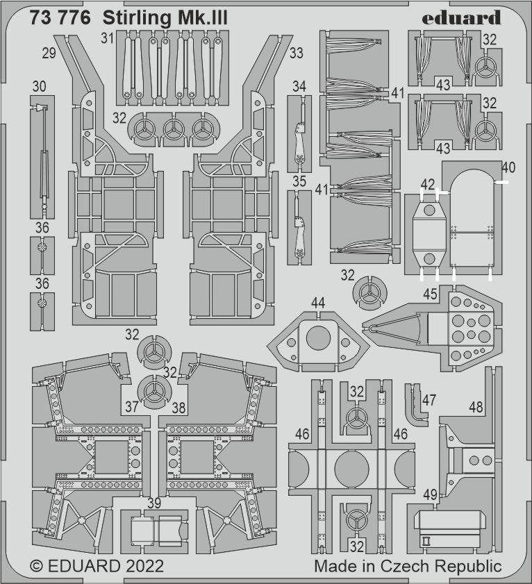 Eduard BIG72172 Stirling Mk. III ADVANCED ITALERI 1/72 – immagine 7