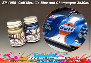 Zero Paints ZP-1058 Gulf Metallic Blue and Champagne Paint Set 2x30ml – zdjęcie 3