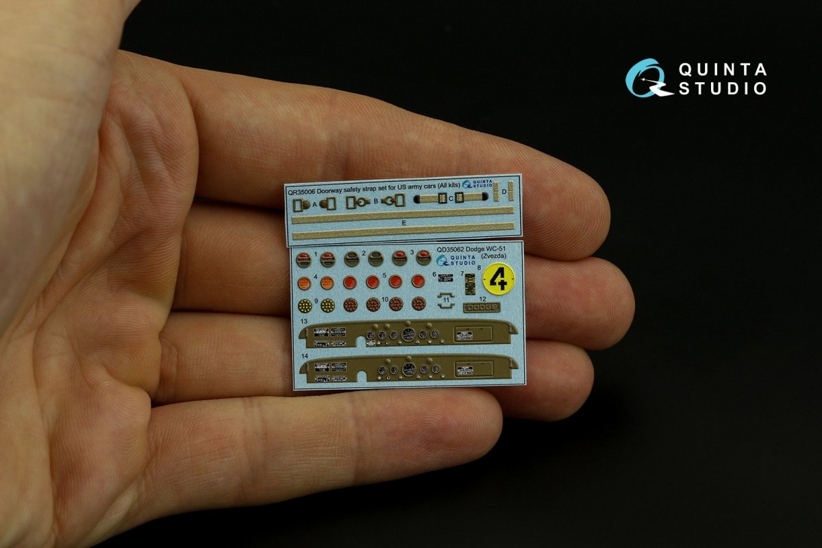 Quinta Studio QD35062 Dodge WC-51 3D-Printed &amp;amp; coloured Interior on decal paper (Zvezda) 1/35 – zdjęcie 7