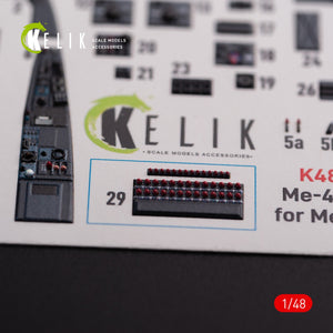 KELIK K48075 Messerschmitt Me-410 A1 interior 3D decals for Meng Model kit 1/48 – zdjęcie 4