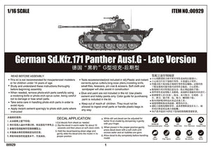Trumpeter 00929 German Sd.Kfz.171 Panther Ausf.G - Late Version 1/16 – zdjęcie 6