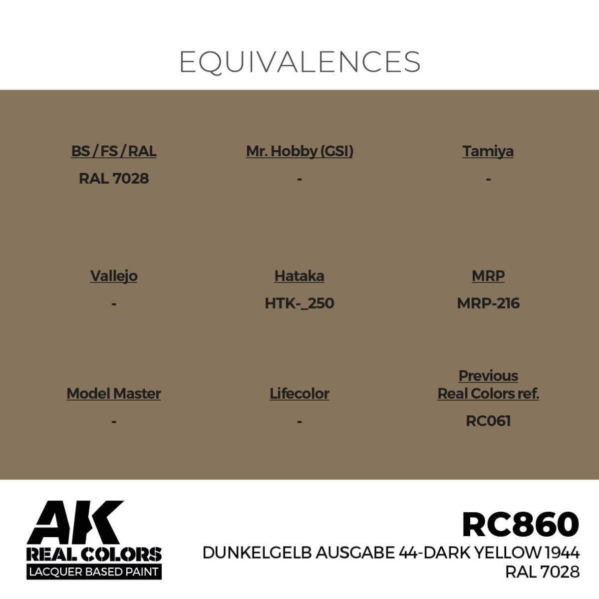AK Interactive RC860 Dunkelgelb Ausgabe 44-Dark Yellow 1944 RAL 7028 17 ml – zdjęcie 3