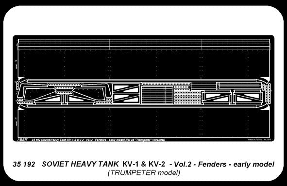 Aber 35192 Russian heavy tank KV-1, KV-2 - vol. 2 - additional set - fenders, early model 1/35 – zdjęcie 4