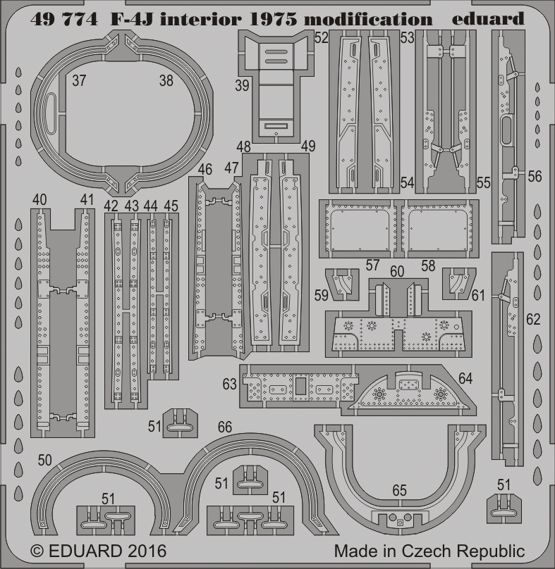 Eduard 49774 F-4J interior 1975 modification ACADEMY 1/48 – zdjęcie 2