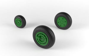 Armory Models AW48027 Mikoyan MiG-21 Fishbed wheels w/ weighted tires, early 1/48 – zdjęcie 5