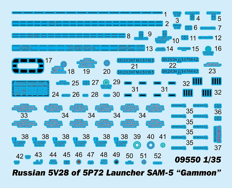 Trumpeter 09550 Russian 5V28 of 5P72 Launcher SAM-5 &amp;quot;Gammon&amp;quot; 1/35 – zdjęcie 3