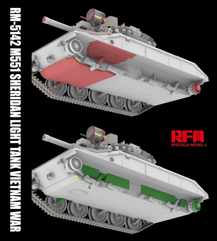 Rye Field Model 5142 M551 Light Tank Sheridan Vietnam War 1/35 – zdjęcie 8