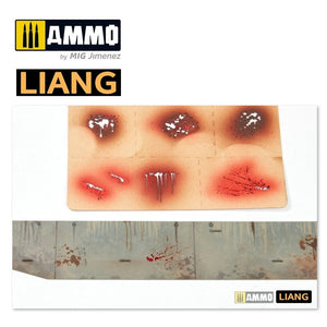 Liang 0005 Splashes Blood Effects Airbrush Stencils – zdjęcie 5