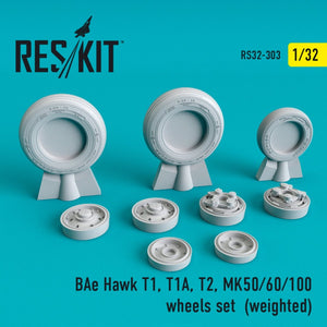 RESKIT RS32-0303 JEU DE ROUES BAE HAWK T1, T1A, T2, MK50/60/100 (LESTÉ) 1/32